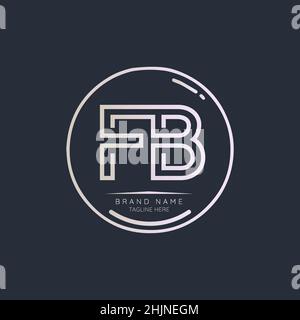Creative FB initial letter logo design elements. Modern Minimalist business letter logo vector design template. Stock Vector