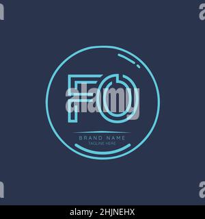 Creative FO initial letter logo design elements. Modern Minimalist business letter logo vector design template. Stock Vector