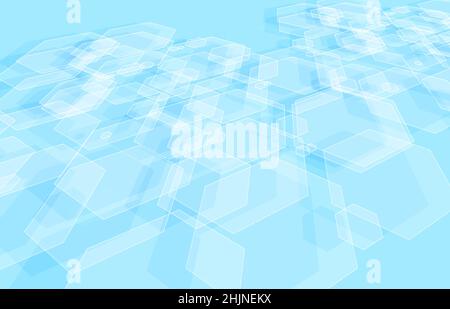 Abstract hexagonal pattern of tech design future decorative artwork. Overlapping for ad design style background. Stock Vector