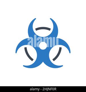 Biological Hazard related vector glyph icon Stock Vector