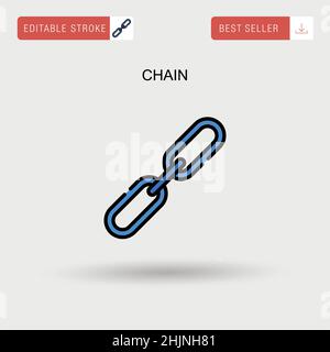 Chain Simple vector icon. Stock Vector