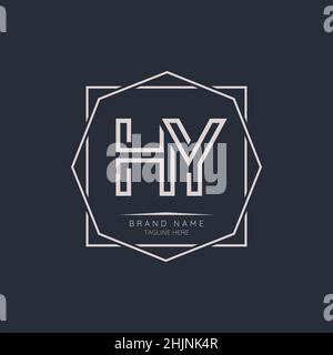 Creative HY initial letter logo design elements. Modern Minimalist business letter logo vector design template. Stock Vector