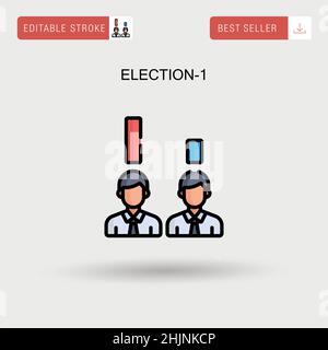 Election-1 Simple vector icon. Stock Vector