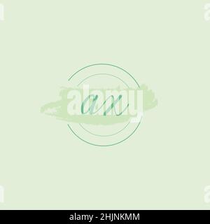 Initial letter alphabet AX watercolor logo icon, Feminine signature luxury logo design template Vector Stock Vector