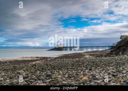 Mumbles Pier built in 1898 is a grade II listed Victorian sturcture, Swansea Wales UK. January 2022. Stock Photo