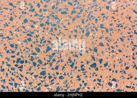 Floor Concrete granite stone polished close up section detail decor background . Stock Photo
