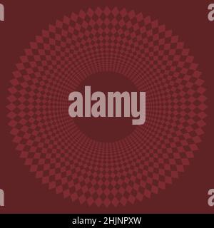 A soft checker star shape in dark red on a slightly darker red background Stock Vector