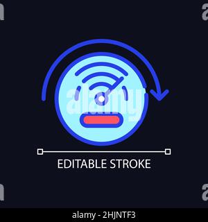 Speed sensors pixel perfect RGB color icon for dark theme Stock Vector