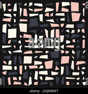 Abstract Offset Quads generative art background art illustration Stock Vector