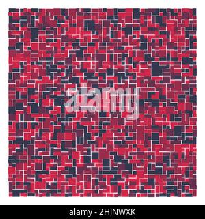 Abstract Offset Quads generative art background art illustration Stock Vector