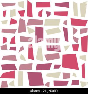 Abstract Offset Quads generative art background art illustration Stock Vector