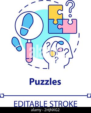 Puzzles concept icon Stock Vector