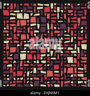 Abstract Offset Quads generative art background art illustration Stock Vector