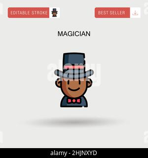 Magician Simple vector icon. Stock Vector