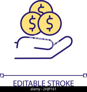 Donation RGB color icon Stock Vector