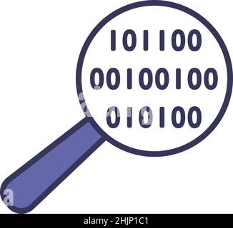 Data Analysing Icon. Editable Bold Outline With Color Fill Design. Vector Illustration. Stock Vector