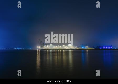 Evening and night sketches on the millet streets in the center o Stock Photo