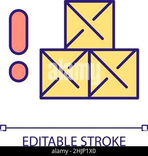 Cargo RGB color icon Stock Vector