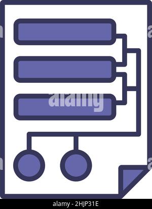 Code Map Icon. Editable Bold Outline With Color Fill Design. Vector Illustration. Stock Vector