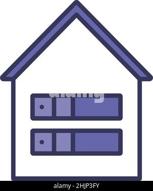 Datacenter Icon. Editable Bold Outline With Color Fill Design. Vector Illustration. Stock Vector