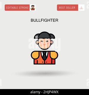 Bullfighter Simple vector icon. Stock Vector