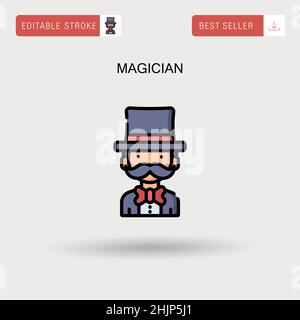 Magician Simple vector icon. Stock Vector