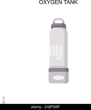 Oxygen tank Simple vector icon. Illustration symbol design template for web mobile UI element. Stock Vector