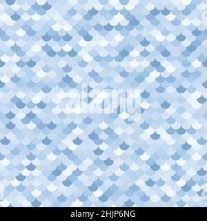 Vector light blue seamless pattern background inspired by fish skin texture Stock Vector
