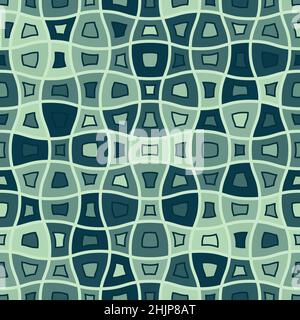 Checkered background with deformed squares. Abstract banner with distortion Stock Vector