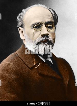 Portrait de l'ecrivain francais Emile Zola (1840-1902) Photographie 1900 environ Collection privee Stock Photo