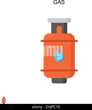 Gas Simple vector icon. Illustration symbol design template for web mobile UI element. Stock Vector
