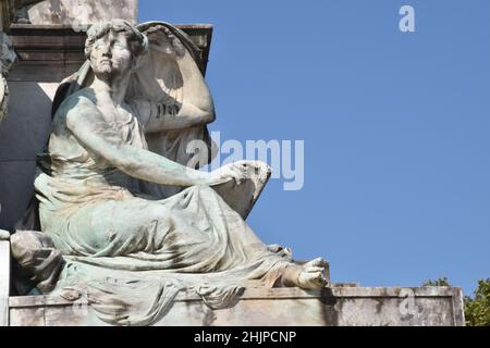 The Girondin Memorial, erected1834 to honour of the Girondin faction during the French Revolution, in the Place des Quinconces, in Bordeaux, France Stock Photo