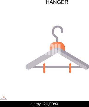 Hanger Simple vector icon. Illustration symbol design template for web mobile UI element. Stock Vector