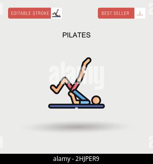 Pilates Simple vector icon. Stock Vector