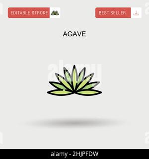 Agave Simple vector icon. Stock Vector