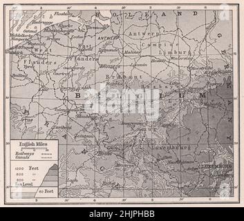 Map of Belgium with provinces Stock Photo - Alamy