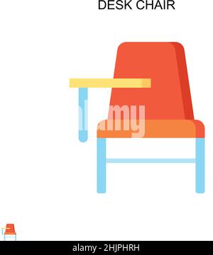 Desk chair Simple vector icon. Illustration symbol design template for web mobile UI element. Stock Vector