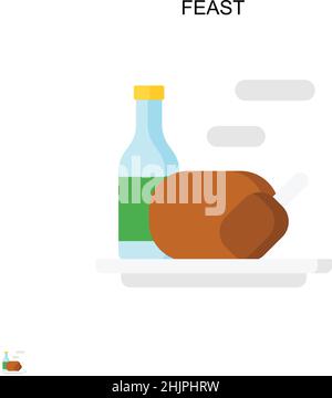 Feast Simple vector icon. Illustration symbol design template for web mobile UI element. Stock Vector