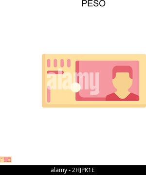 Peso Simple vector icon. Illustration symbol design template for web mobile UI element. Stock Vector