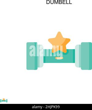 Dumbell Simple vector icon. Illustration symbol design template for web mobile UI element. Stock Vector