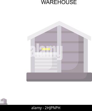 Warehouse Simple vector icon. Illustration symbol design template for web mobile UI element. Stock Vector