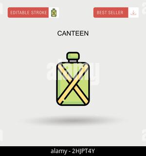 Canteen Simple vector icon. Stock Vector