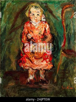 Chaim Soutine painting, Young Girl with a Doll, 1926-1927 Stock Photo