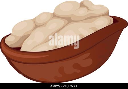 Realistic fresh walnuts against white background - Vector illustration Stock Vector
