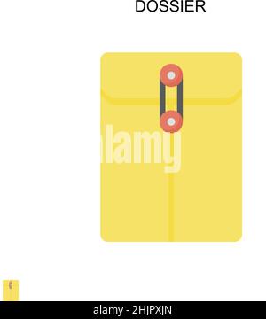 Dossier Simple vector icon. Illustration symbol design template for web mobile UI element. Stock Vector
