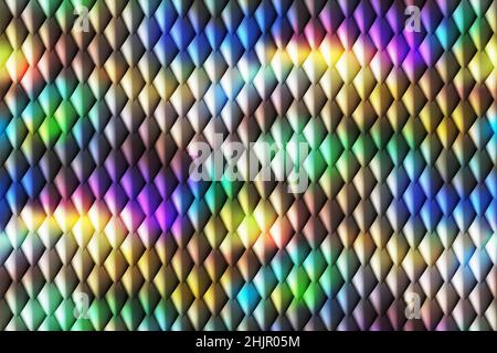 Iridescent dragon squama geometric seamless background. Magic gradient pattern or roof texture. Minimal wallpaper. Reptile decorative skin or mermaid Stock Vector