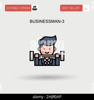 Businessman-3 Simple vector icon. Stock Vector