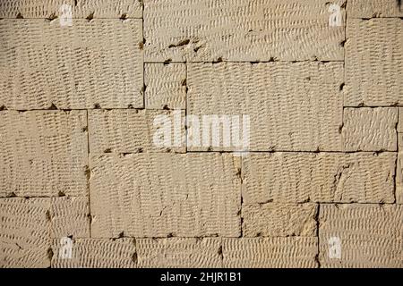 Detail from the stone wall fence Stock Photo