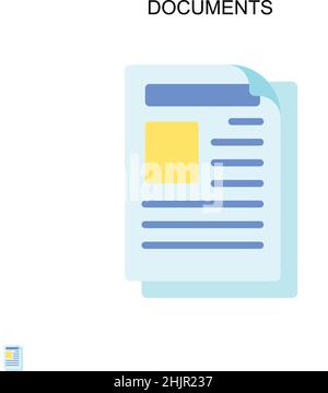 Documents Simple vector icon. Illustration symbol design template for web mobile UI element. Stock Vector