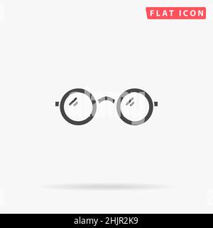 Glasses flat vector icon. Hand drawn style design illustrations. Stock Vector